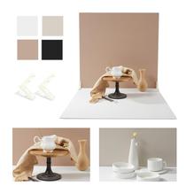 Placas de fundo fotográficas BEIYANG Morandi 60x60cm, frente e verso, 2 peças