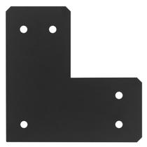 Placas de gravata Flat L heneng para 6x6 postes 267x127mm 975g 4 unidades