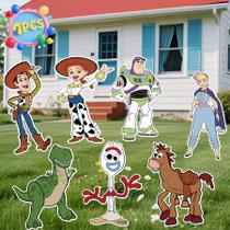 Placas de Jardim ANCOSJOY Tema Toy Story 7 Peças para Festa ao Ar Livre