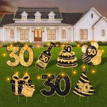 Placas de jardim de 30 anos ComboJoy 7 unidades de luzes LED