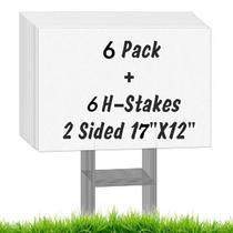 Placas de Jardim IKAYAS Kit com 6 Unidades com Estacas 43x30 cm para Venda no Jardim