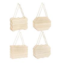 Placas de madeira artesanais Cregugua, pacote com 8, inacabadas, 15x23cm
