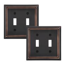 Placas de parede DEWENWILS Double Toggle Aged Bronze, pacote com 2