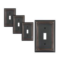 Placas de parede DEWENWILS Toggle Aged Bronze Metal, pacote com 4