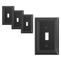 Placas de parede DEWENWILS Toggle Metal Light Switch, pacote com 4 unidades Placas de parede DEWENWILS Toggle Metal Light Switch, pacote com 4 unidades