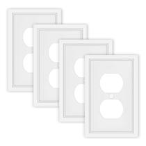 Placas de parede Dyekou Bamboo Fiber Duplex Outlet Cover, pacote com 4 Placas de parede Dyekou Bamboo Fiber Duplex Outlet Cover, pacote com 4