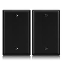 Placas de parede ELEGRP 1-Gang Blank Device 4,5 x 2,75 polegadas pretas (pacote com 2) Placas de parede ELEGRP 1-Gang Blank Device 4,5 x 2,75 polegadas pretas (pacote com 2)