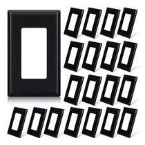 Placas de parede ELEGRP 1-Gang Screwless Decorative (pacote com 20) Placas de parede ELEGRP 1-Gang Screwless Decorative (pacote com 20)