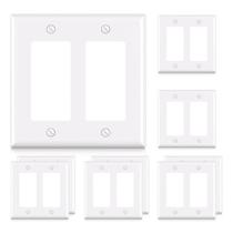 Placas de parede ELEGRP 2-Gang, tamanho padrão, 4,53 cm A x 4,57 cm L (pacote com 10) Placas de parede ELEGRP 2-Gang, tamanho padrão, 4,53 cm A x 4,57 cm L (pacote com 10)