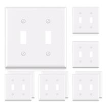 Placas de parede ELEGRP 2-Gang Toggle Switch Inbreakable White