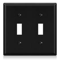 Placas de parede ELEGRP 2-Gang Toggle Switch Unbreakable Black