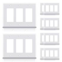 Placas de parede ELEGRP 3-Gang de tamanho médio 4,88 cm A x 6,75 cm L (pacote com 10) Placas de parede ELEGRP 3-Gang de tamanho médio 4,88 cm A x 6,75 cm L (pacote com 10)