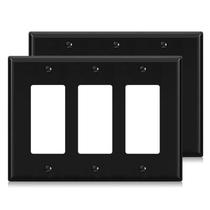 Placas de parede ELEGRP 3-Gang de tamanho médio 4,88 cm A x 6,75 cm L (pacote com 2) Placas de parede ELEGRP 3-Gang de tamanho médio 4,88 cm A x 6,75 cm L (pacote com 2)