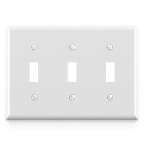 Placas de parede ELEGRP 3-Gang Toggle Switch termoplásticas brancas Placas de parede ELEGRP 3-Gang Toggle Switch termoplásticas brancas