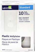 Placas de parede Leviton 88003-WMP, pacote com 10 unidades, duplex branco