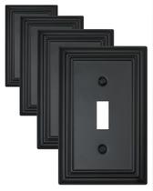 Placas de parede ZILLSEA, pacote com 4, metal preto, 8 x 12 cm, tamanho médio Placas de parede ZILLSEA, pacote com 4, metal preto, 8 x 12 cm, tamanho médio