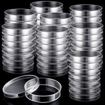 Placas de Petri de plástico Kigley 500 unidades de 60 mL de diâmetro x 1,5 cm com tampas