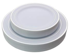 Placas de plástico Exquisite Reflective Silver Line x60