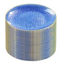 Placas de plástico Rubtlamp Blue Gold 10 polegadas 60 peças