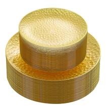 Placas de plástico Rubtlamp Yellow Gold 60 unidades com borda dourada