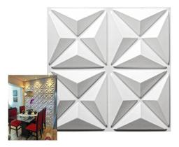 Placas De Poliestireno 3D Revestimento Mini Estrelar Branco