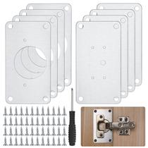 Placas de reparo de dobradiças de gabinete, aço inoxidável HexinYigjly, 8 unidades