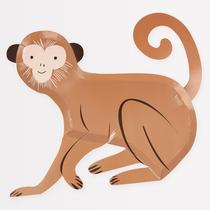 Placas de safári descartáveis Meri Meri, pacote com 8 cauda 3D