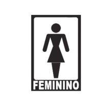 Placas de sinalização feminino banheiro tam.15x20cm pvc - Uriarte