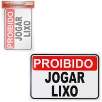 Placas De Sinalização Proibido jogar lixo Em Pvc - pacificgrafica