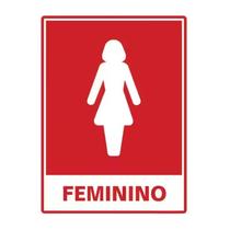 Placas De Sinalização PS 15x20cm Segurança E Organização SANITÁRIO FEMININO Placas De Sinalização PS 15x20cm Segurança E Organização SANITÁRIO FEMININO