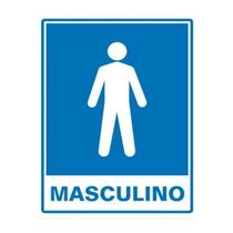 Placas De Sinalização PS 15x20cm Segurança E Organização SANITÁRIO MASCULINO Placas De Sinalização PS 15x20cm Segurança E Organização SANITÁRIO MASCULINO