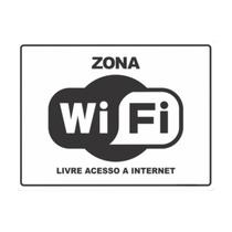 Placas De Sinalização PS 15x20cm Segurança E Organização WIFI Placas De Sinalização PS 15x20cm Segurança E Organização WIFI