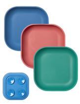 Placas de sucção BABELIO Silicone sem BPA, pacote com 3