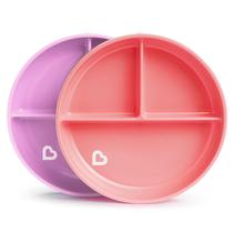 Placas de sucção Munchkin Stay Put para bebês e crianças pequenas rosa/roxas Placas de sucção Munchkin Stay Put para bebês e crianças pequenas rosa/roxas