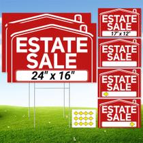 Placas de venda imobiliária ComboJoy, 6 peças à prova d'água, 61 x 41 e 43 x 30 cm Placas de venda imobiliária ComboJoy, 6 peças à prova d'água, 61 x 41 e 43 x 30 cm