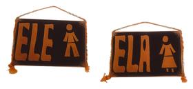 Placas De Wc Banheiros Ele / Ela Mdf 20x30 Cm Placas De Wc Banheiros Ele / Ela Mdf 20x30 Cm