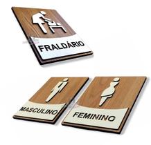 Placas decorativa banheiros wc em mdf 3mm + fraldário Placas decorativa banheiros wc em mdf 3mm + fraldário