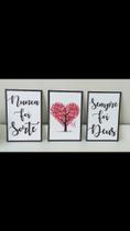 Placas Decorativas 3 peças medida 20cm por 30cm Placas Decorativas 3 peças medida 20cm por 30cm