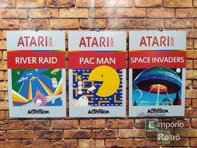 Placas decorativas Atari - games retrô