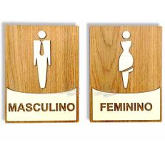 Placas decorativas banheiro wc indicativas em mdf 6mm Placas decorativas banheiro wc indicativas em mdf 6mm