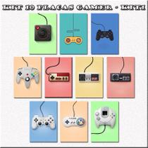 Placas Decorativas De Gamer 13x20 10Unidades