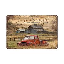 Placas Decorativas De Metal Vintage Com Temática De Caminhões E Trens Para Decoração De Parede Em