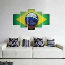 Placas Decorativas em MDF Bandeira do Brasil 5 unidades Placas Decorativas em MDF Bandeira do Brasil 5 unidades