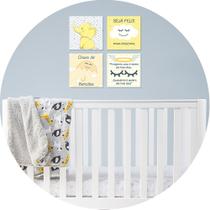 Placas Decorativas Infantil Bebê Menina e Menino Kit 4