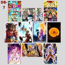 Placas Decorativas Kit 10 Unidades Anime Dragon Ball Z Para Decorar Quarto 13x20