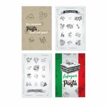 Placas Decorativas MDF Pasta Italiana 20x30cm Kit 4un - Quartinhos