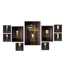 Placas Decorativas Paredes 9 Peças Cerveja Moda Do Chef Placas Decorativas Paredes 9 Peças Cerveja Moda Do Chef