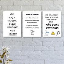 Placas Decorativas Regras Não Deixe Vestígios 001