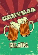 Placas Decorativas Retro Para Área Gourmet Bebidas Cerveja Churrasco 13X19cm