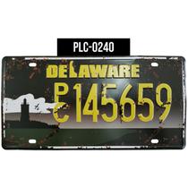 Placas decorativas retrô vintage - delaware usa pc 145659 - Bazar Bom